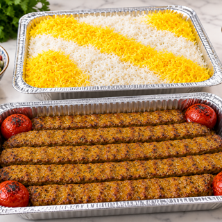 Beef Kobideh Kabob Tray